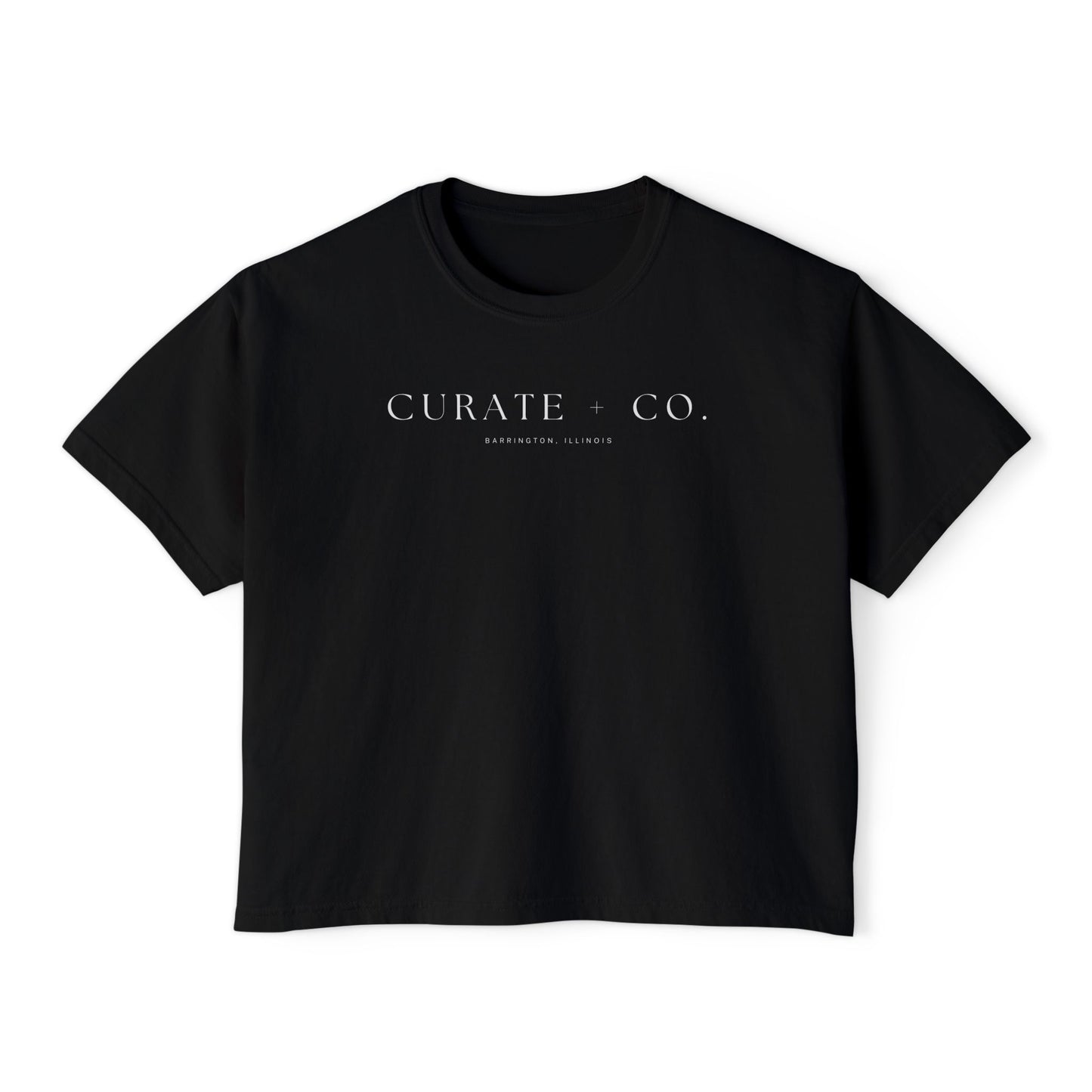 Curate Co. Boxy Tee — Minimal Women's Crop T-Shirt