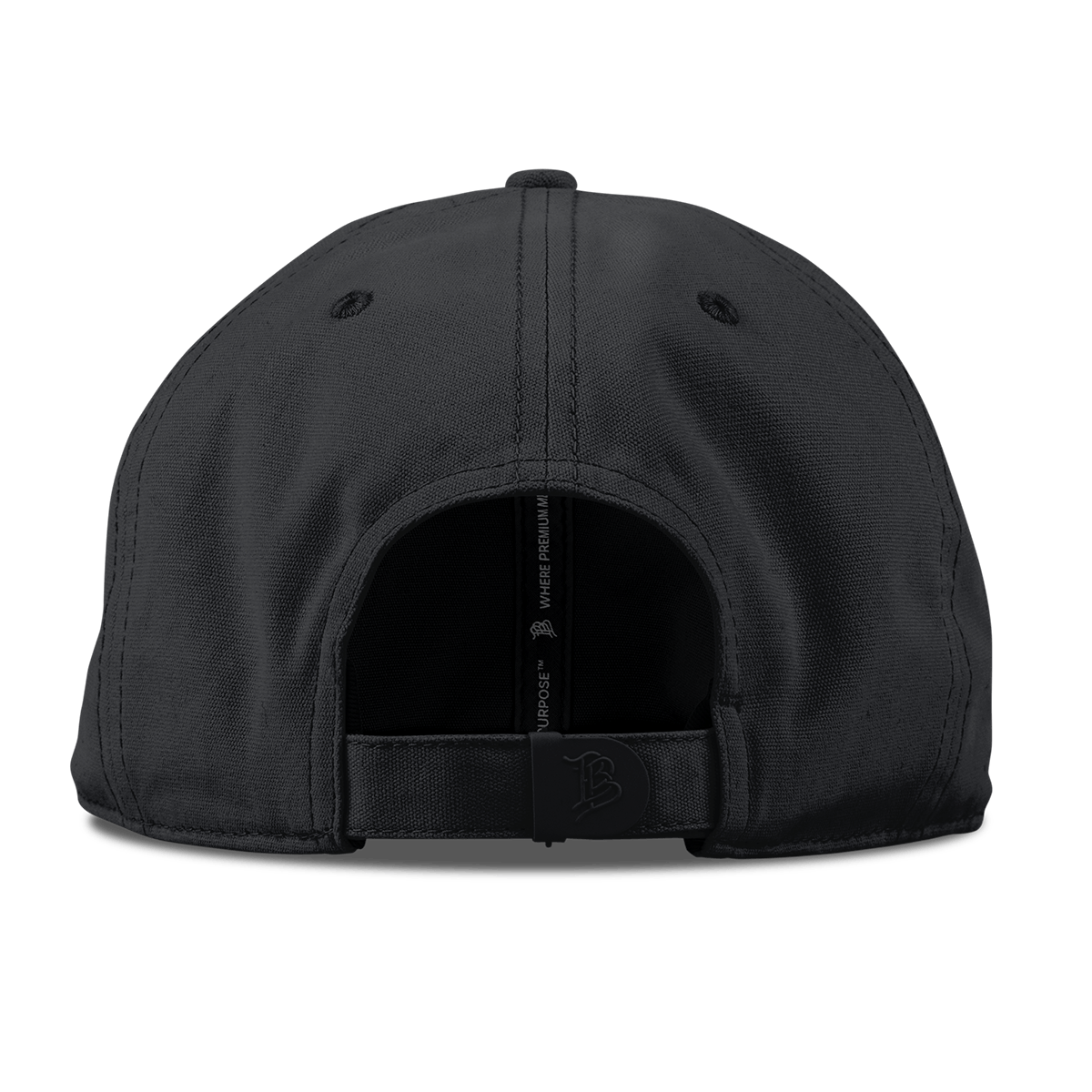 Canvas Dad Hat, Vintage Black, back