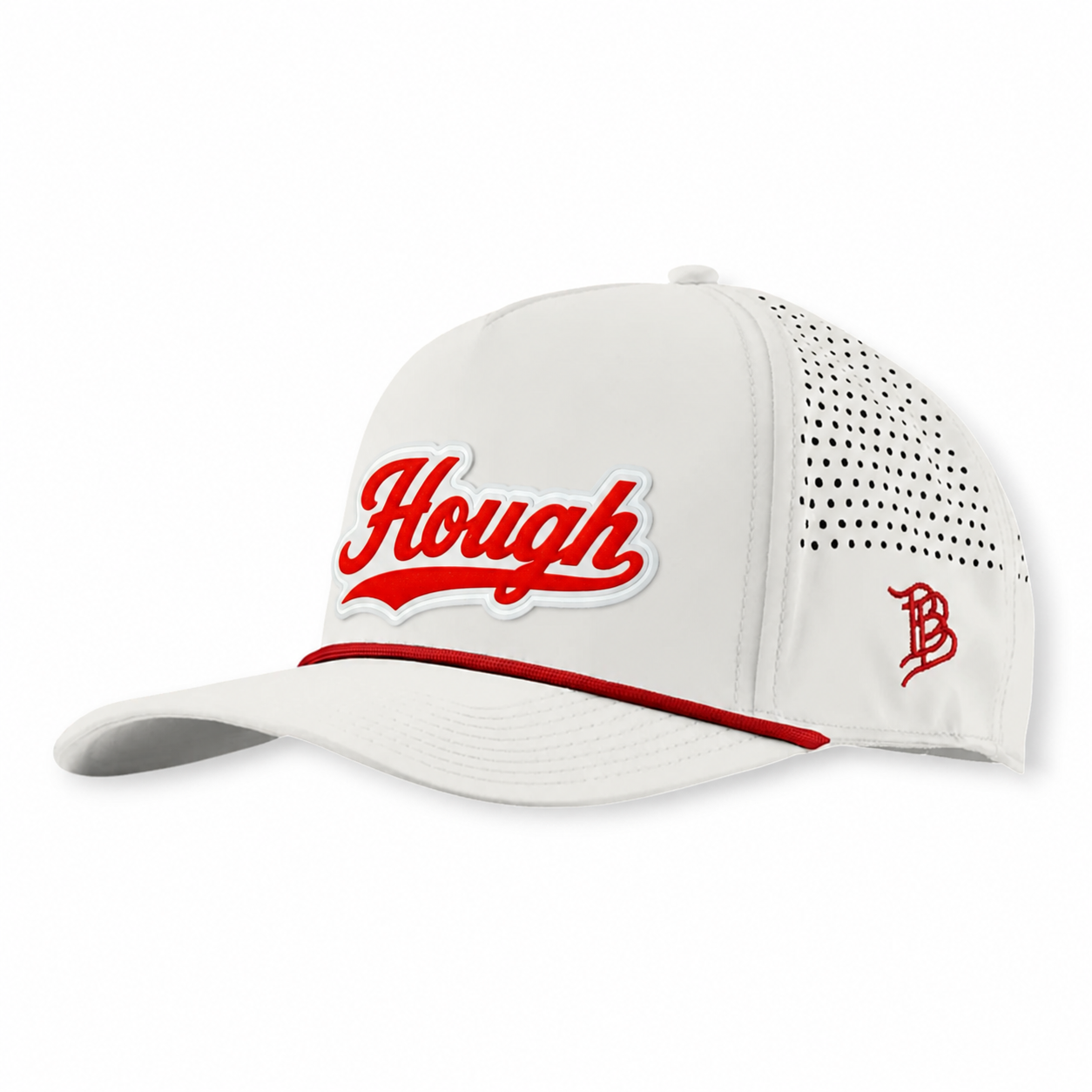 HOUGH ON WHITE | CURVED 5 PANEL ROPE - WHITE + RED ROPE