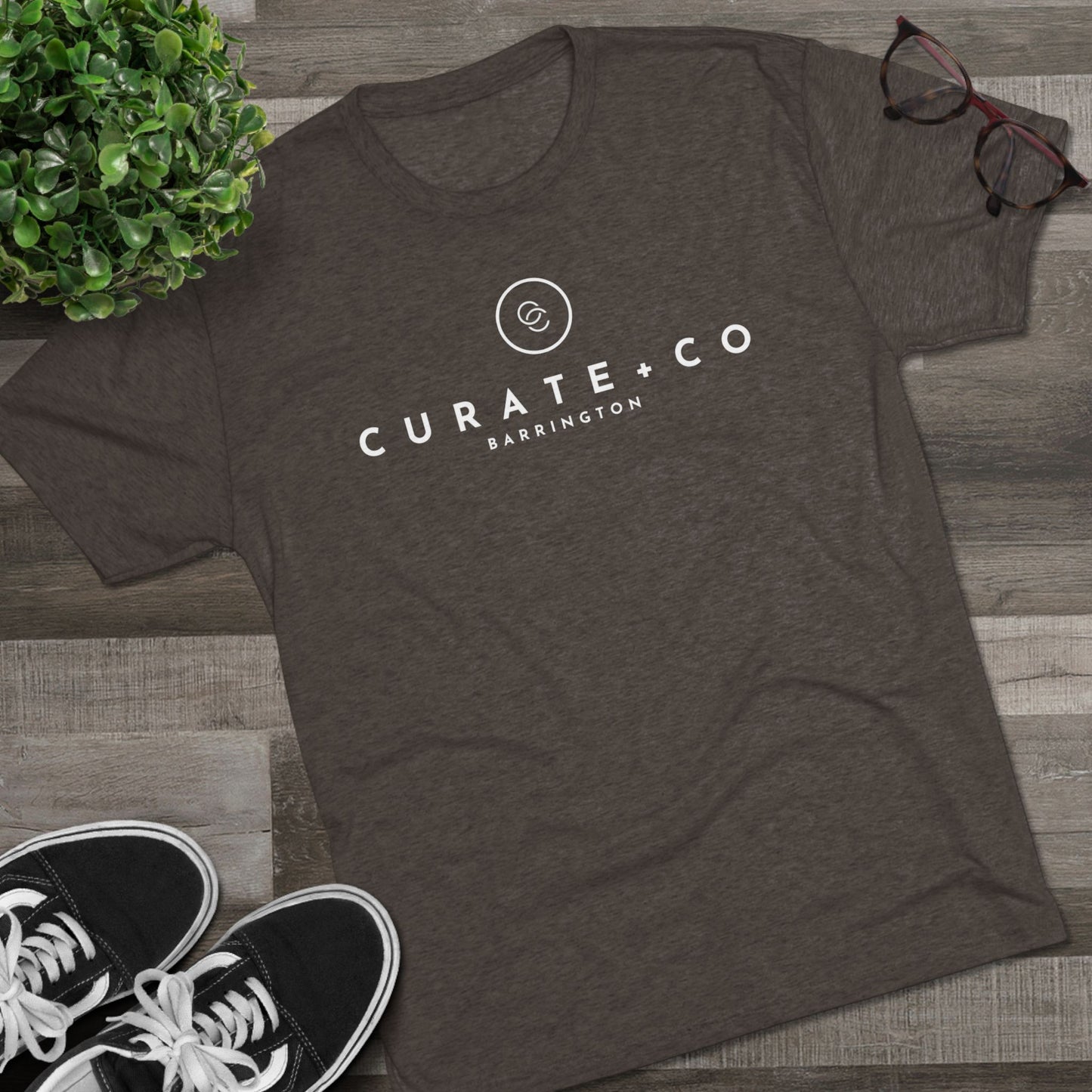 Curate + Co Tri-Blend Logo Tee
