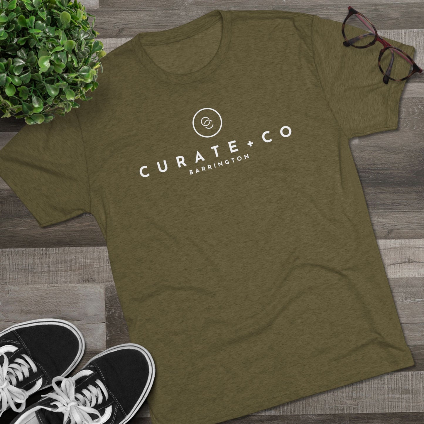 Curate + Co Tri-Blend Logo Tee
