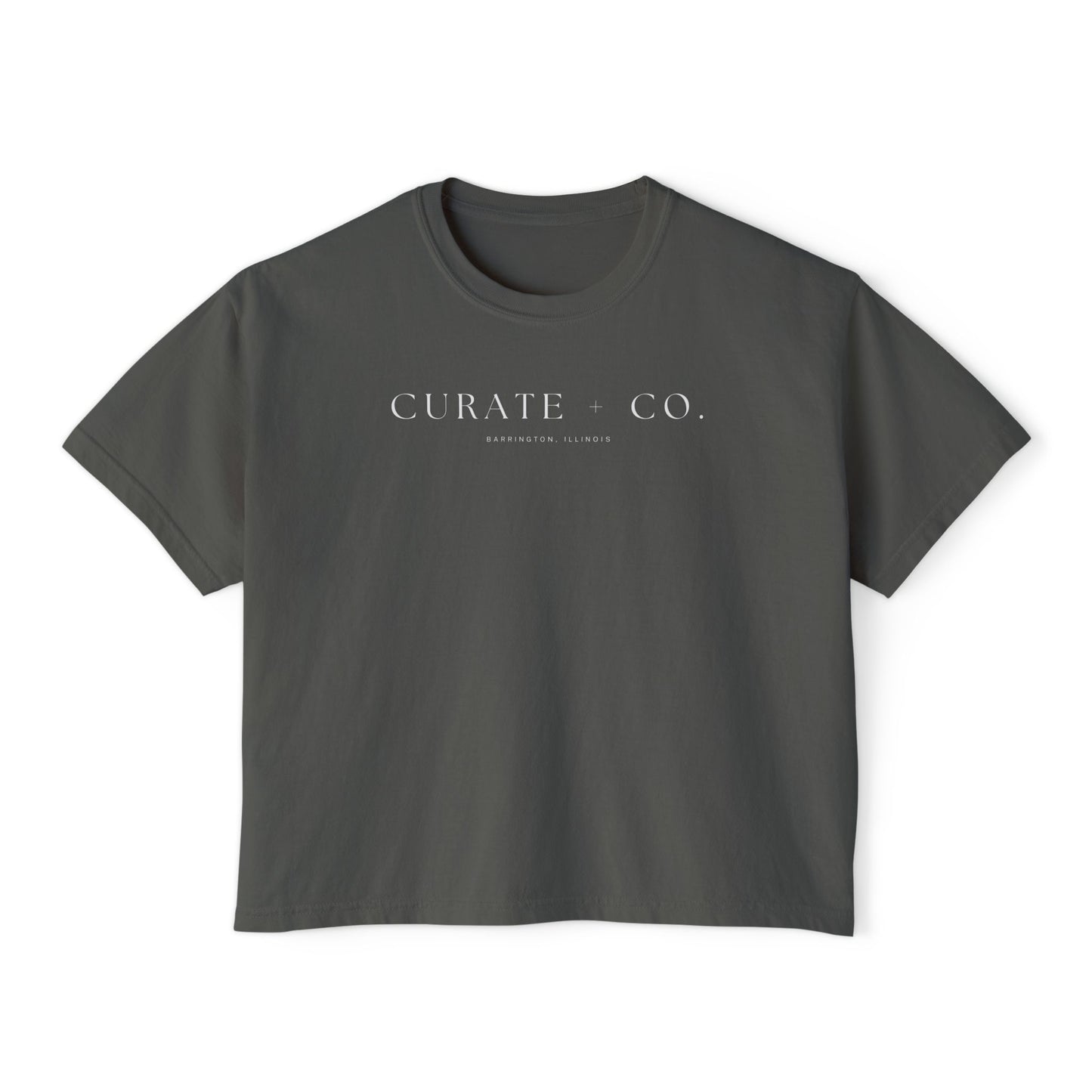 Curate Co. Boxy Tee — Minimal Women's Crop T-Shirt