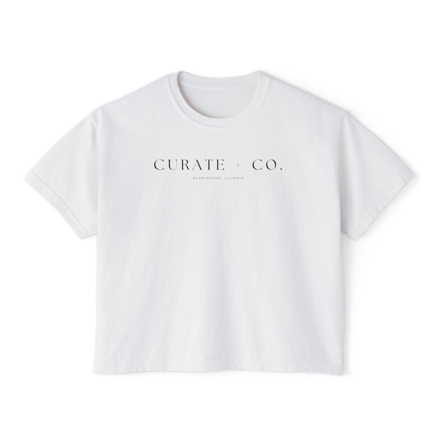 Curate Co. Boxy Tee — Minimal Women's Crop T-Shirt