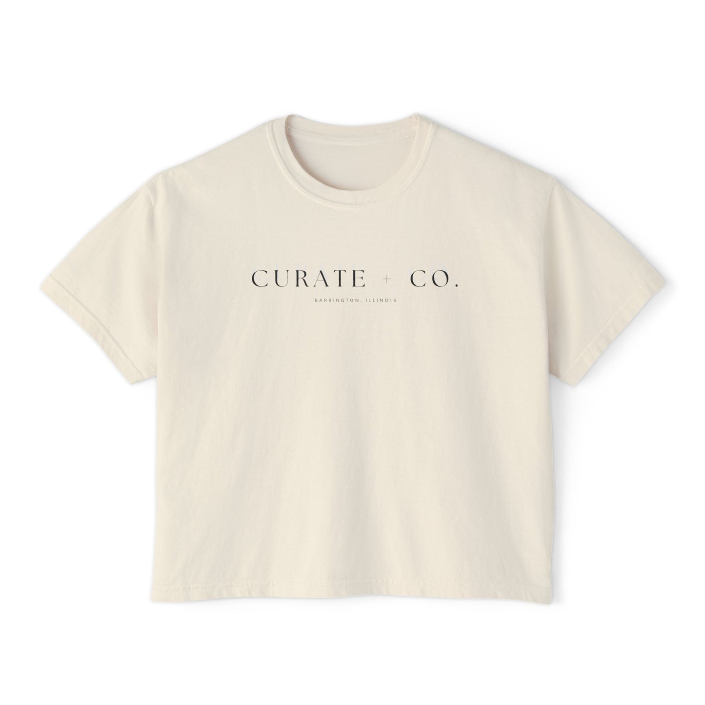 Curate Co. Boxy Tee — Minimal Women's Crop T-Shirt