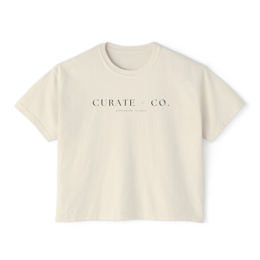Curate Co. Boxy Tee — Minimal Women's Crop T-Shirt