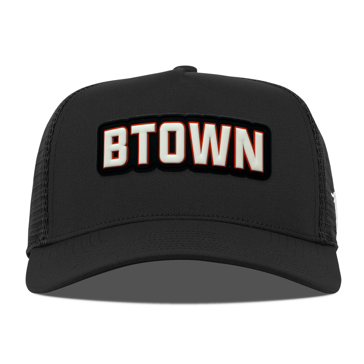 BTOWN 5 Panel Trucker, Black, front
