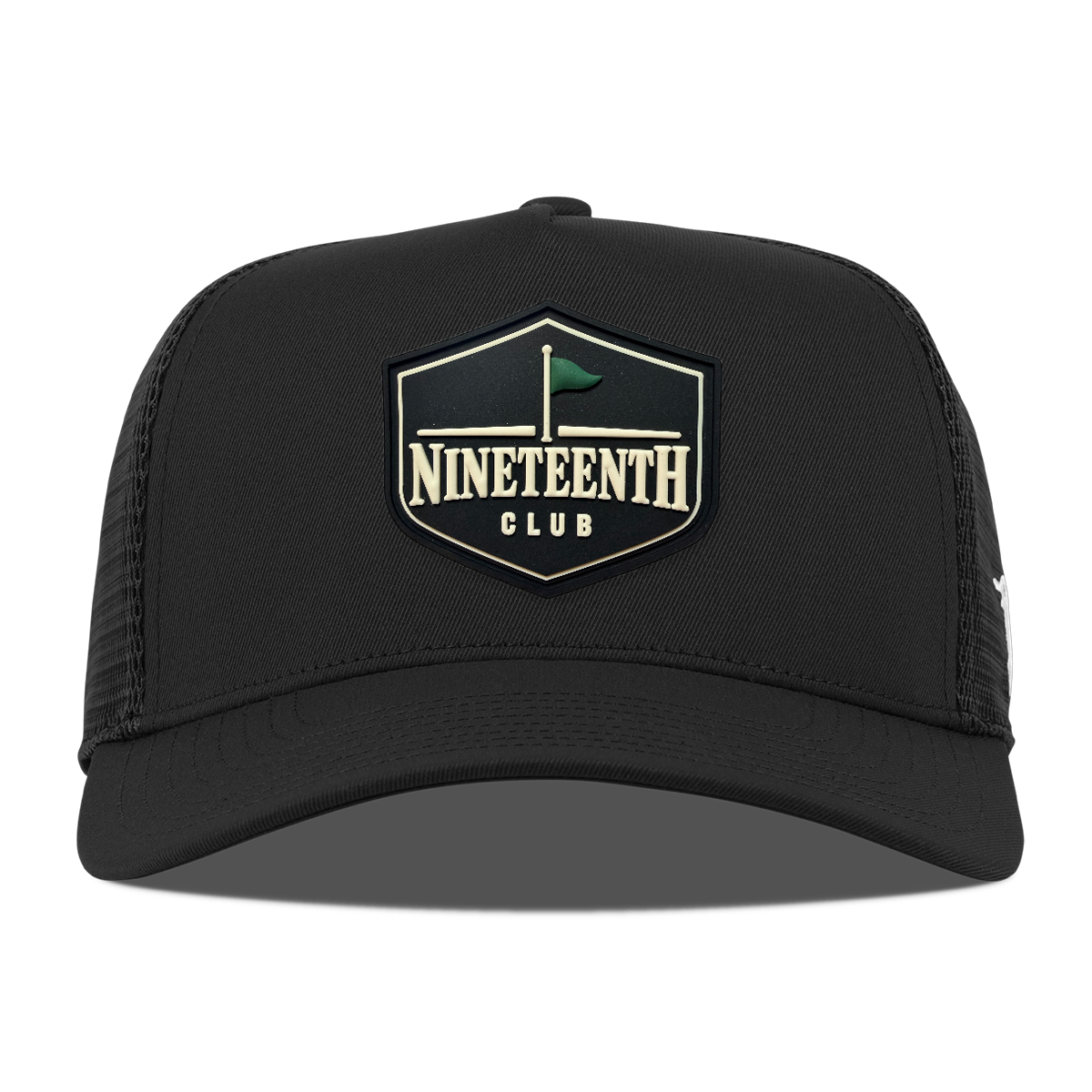 Nineteenth Club 5 Panel Trucker, Black, front