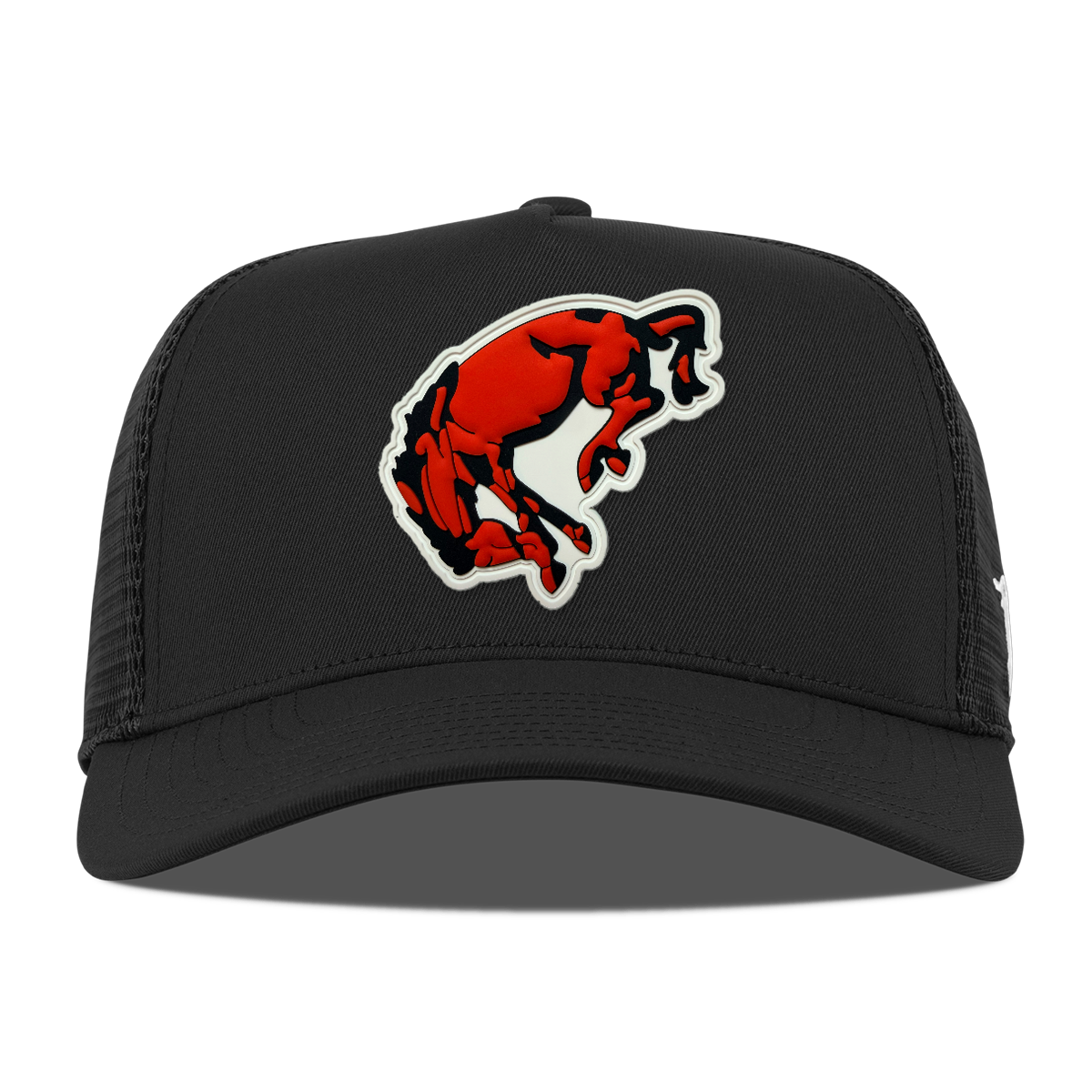 OG Bronco 5 Panel Trucker, Black, front