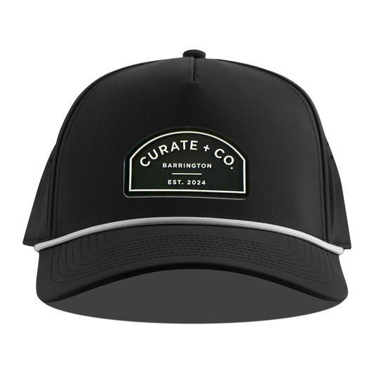 Curate + Co. Arch Rope Hat, Black + White Rope, front