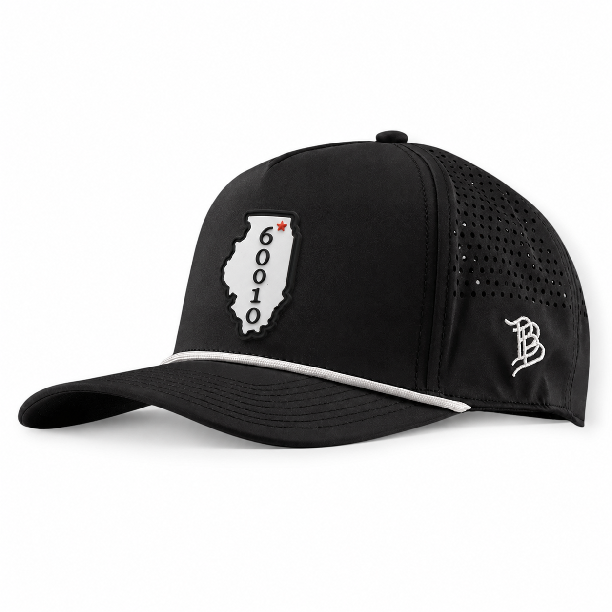 STATE OF ILLINOIS - 60010 | CURVED 5 PANEL ROPE - BLACK + WHITE ROPE