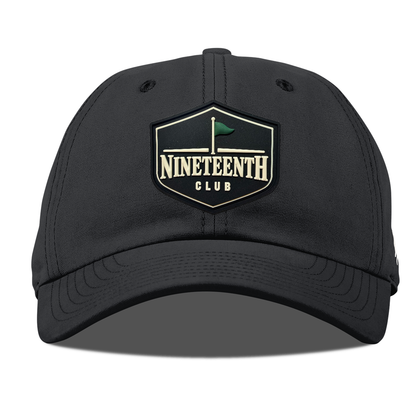 Nineteenth Club Canvas Dad Hat, Vintage Black, front
