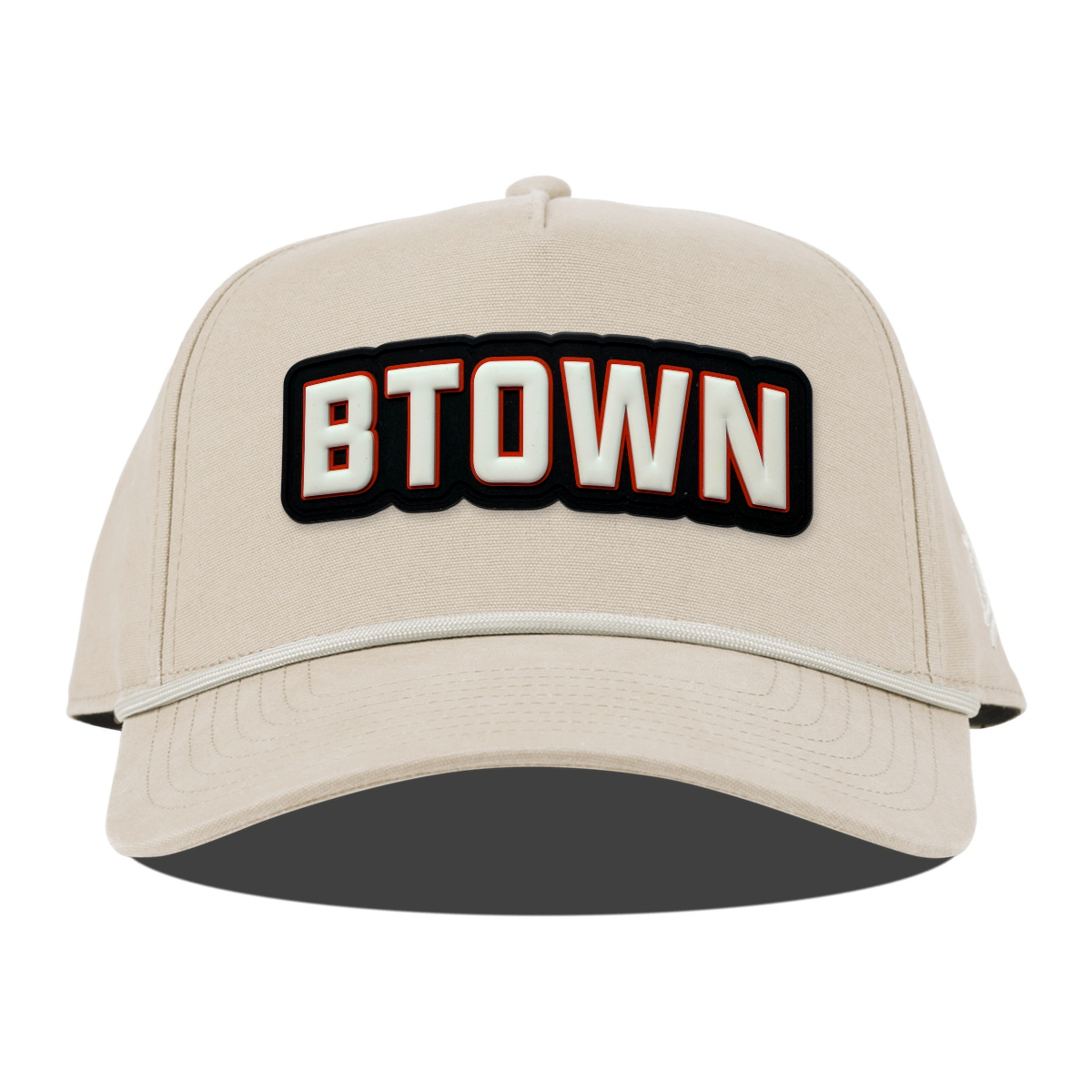 BTOWN Canvas Rope Hat, Beige, front
