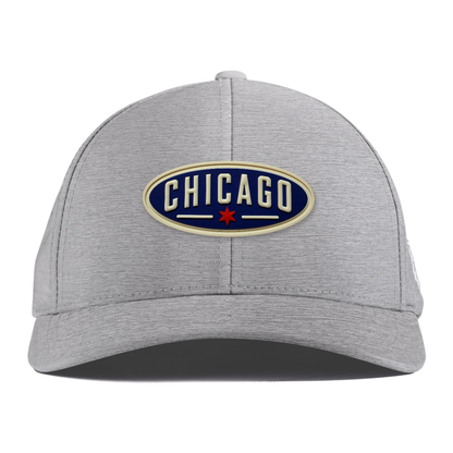 Chicago Oval Performance Hat, Heather Gray, front