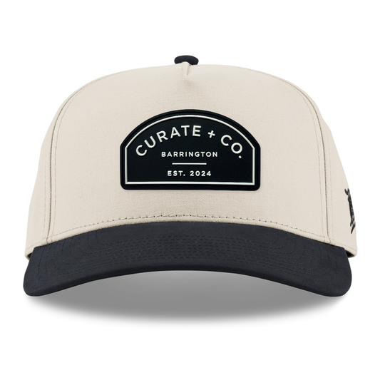 Curate + Co. Arch Canvas Hat, Beige/Vintage Black, front