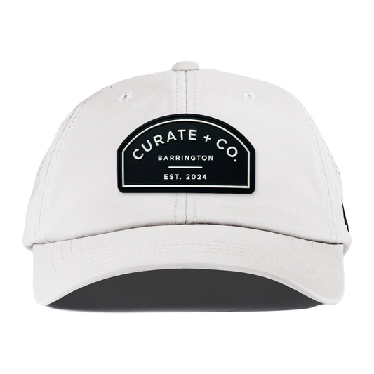 Curate + Co. Arch Performance Dad Hat, White, front