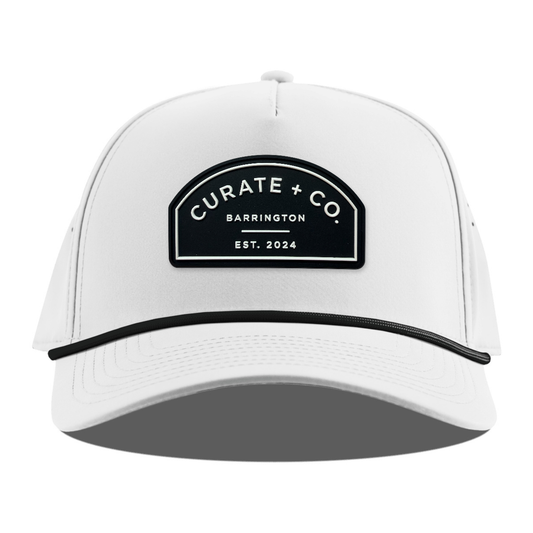 Curate + Co. Arch Rope Hat, White + Black Rope, front