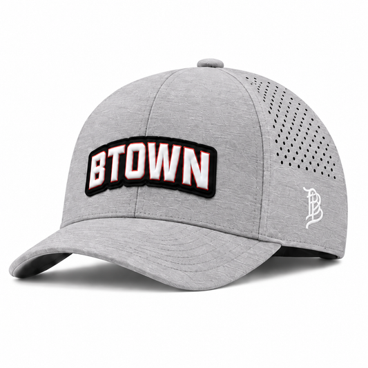 BTOWN | Curved | Performance; Heather Gray; front view
