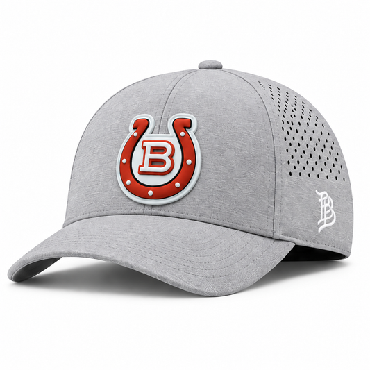 Horseshoe | Curved | Performance; Heather Gray; front view