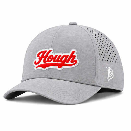 Script Hough | Curved | Performance; Heather Gray; front view