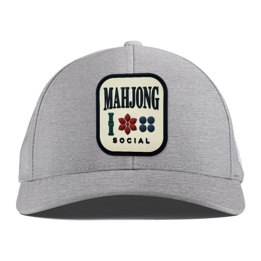 Mahjong Social Performance Hat, Heather Gray, front