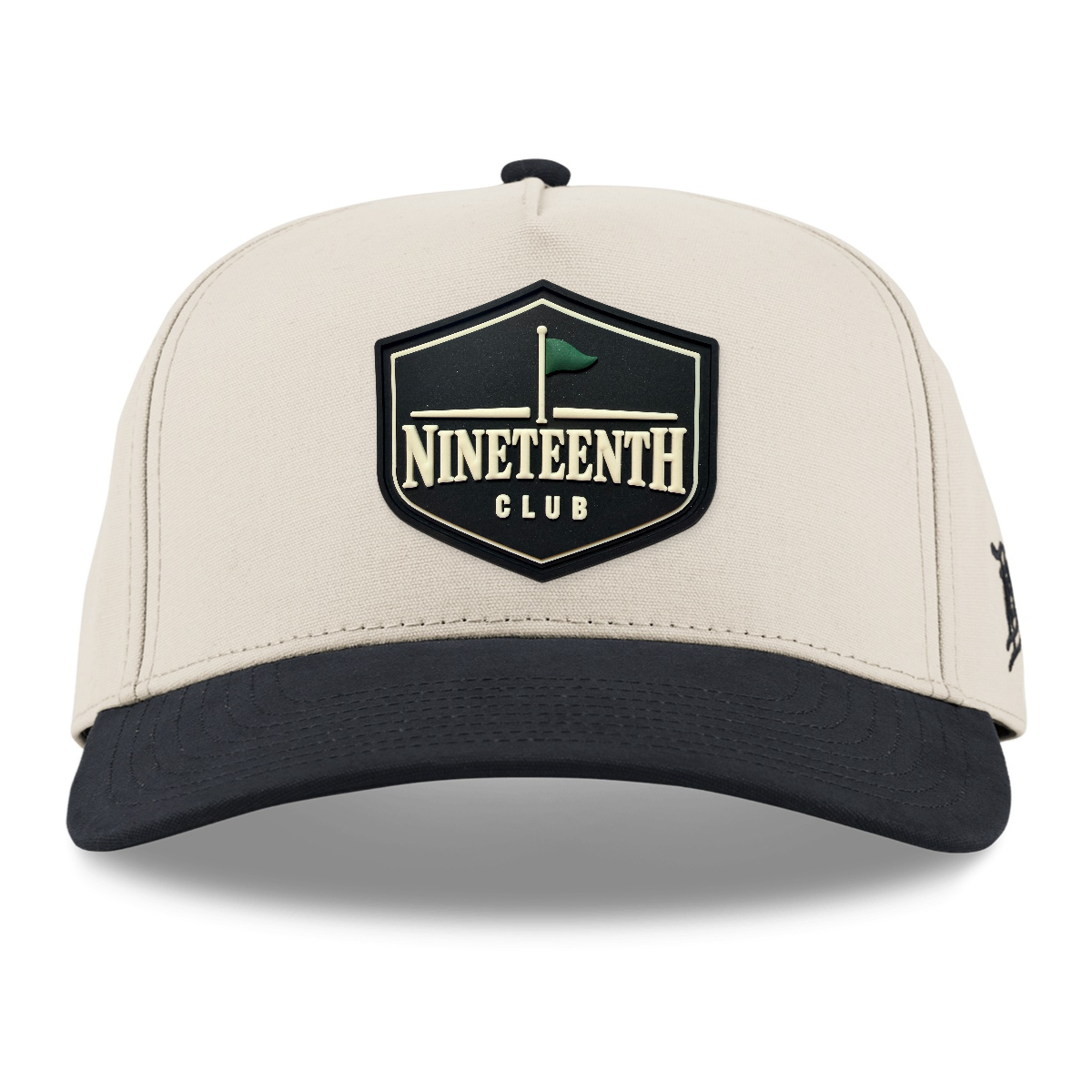 Nineteenth Club Canvas Hat, Beige/Vintage Black, front