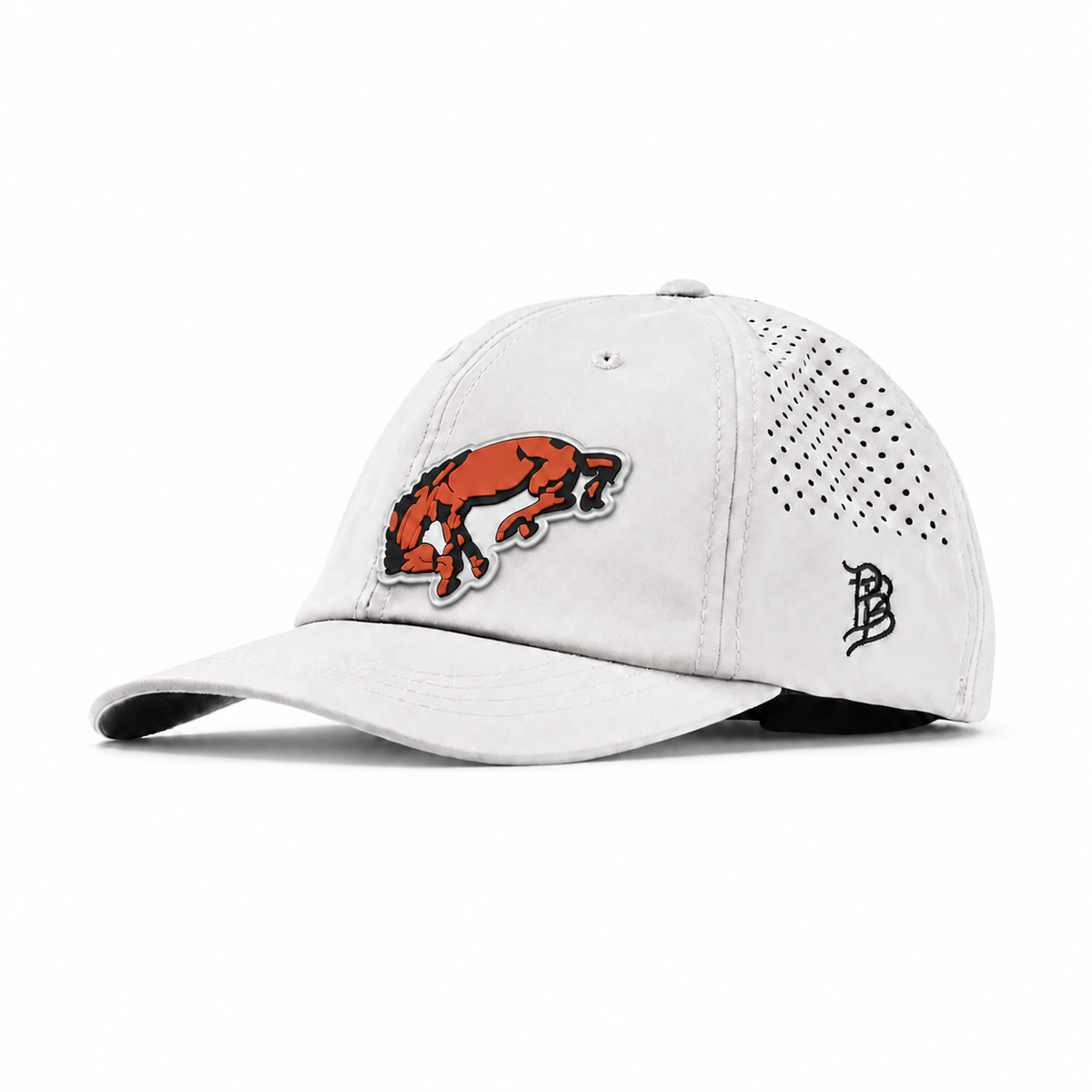White Performance Dad Hat with OG BRONCO PVC patch
