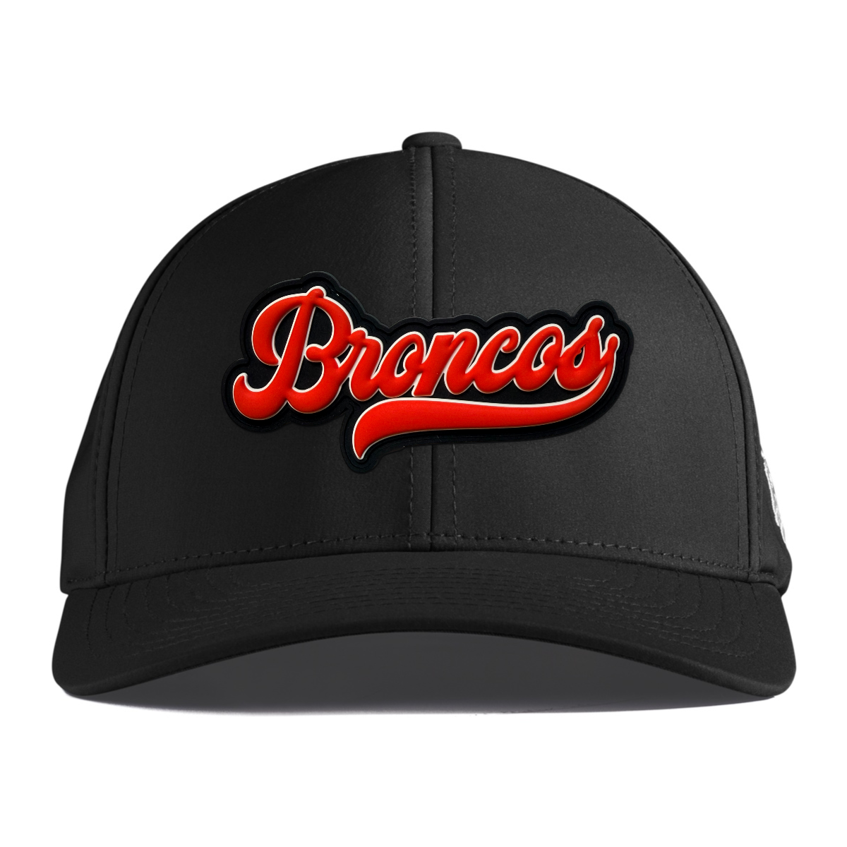 Script Broncos Performance Hat — Black Patch, Black, front