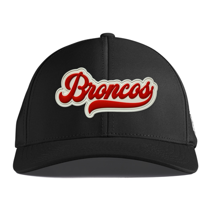 Script Broncos Performance Hat — White Patch, Black, front