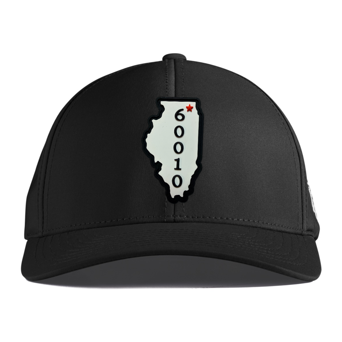 Illinois 60010 Performance Hat, Black, front