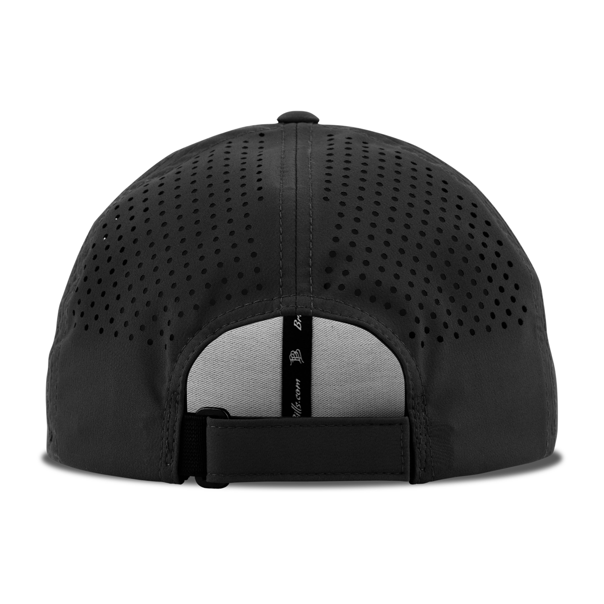 Black Performance hat, back view