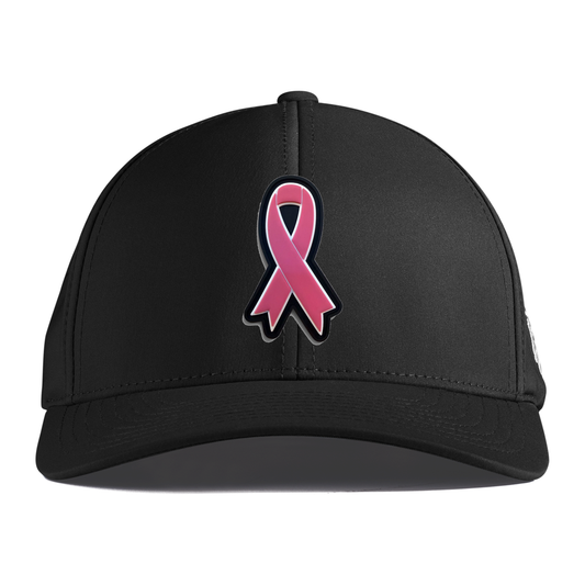 Pink Ribbon Performance Hat, Black, front