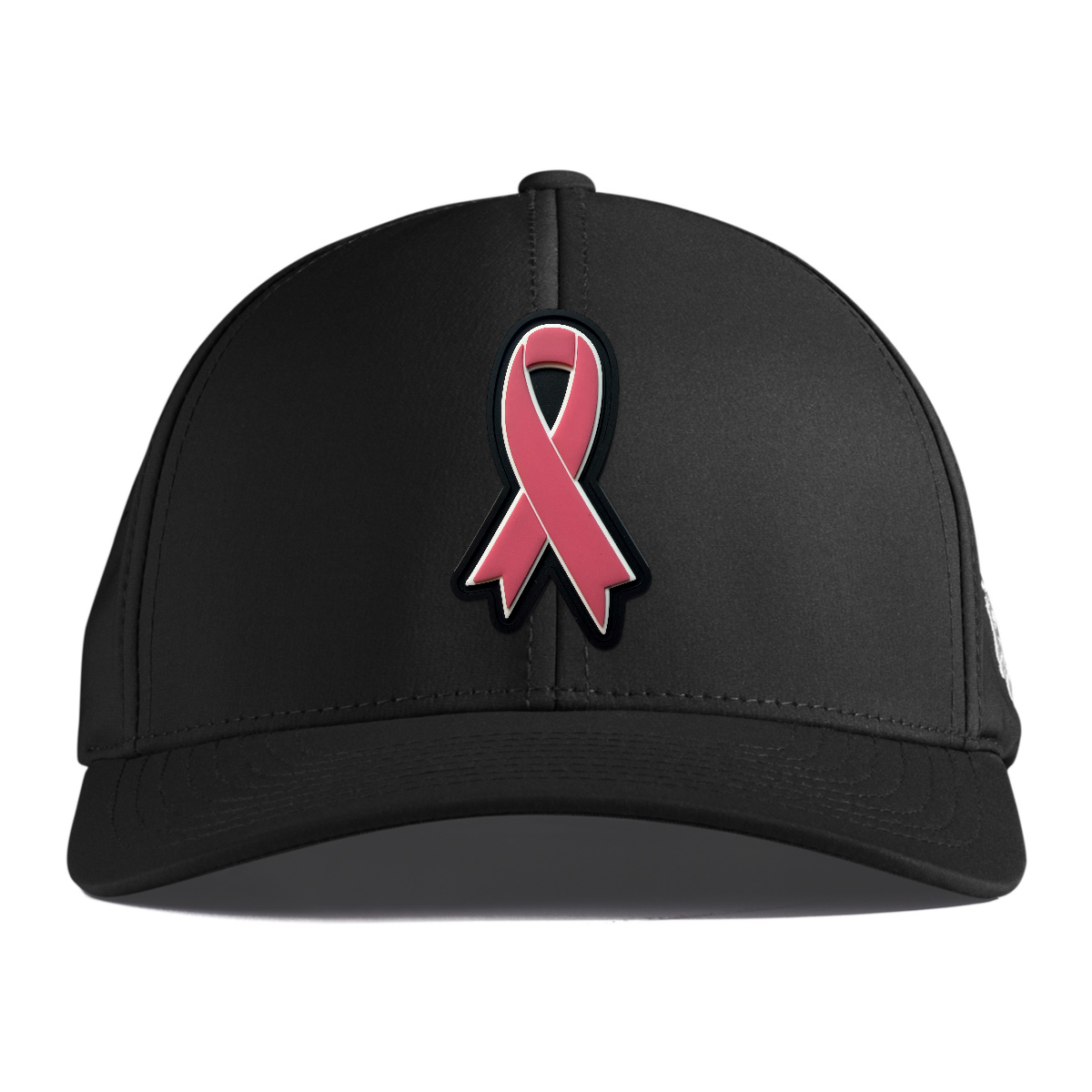 Pink Ribbon Performance Hat, Black, front