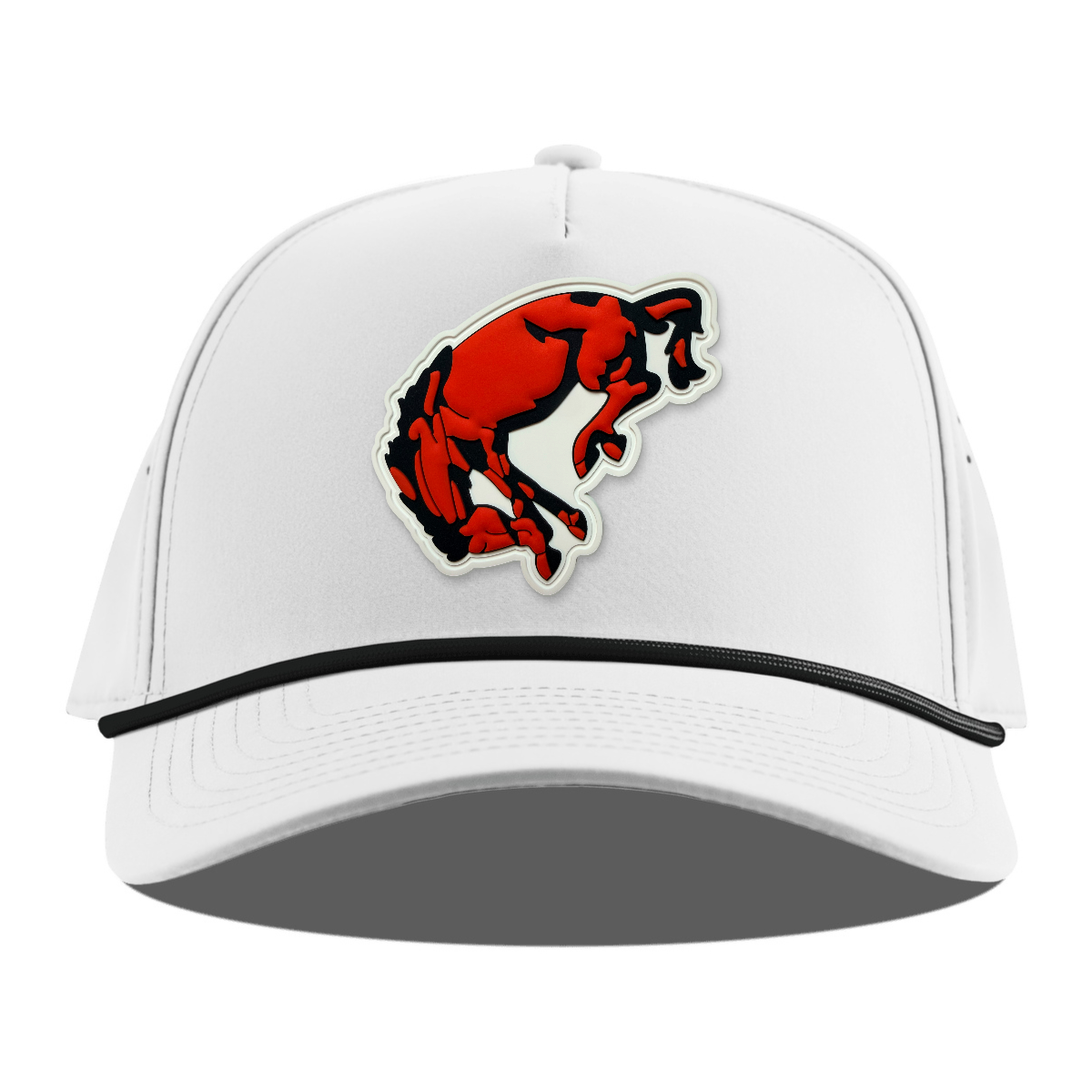 OG Bronco Rope Hat, White + Black Rope, front