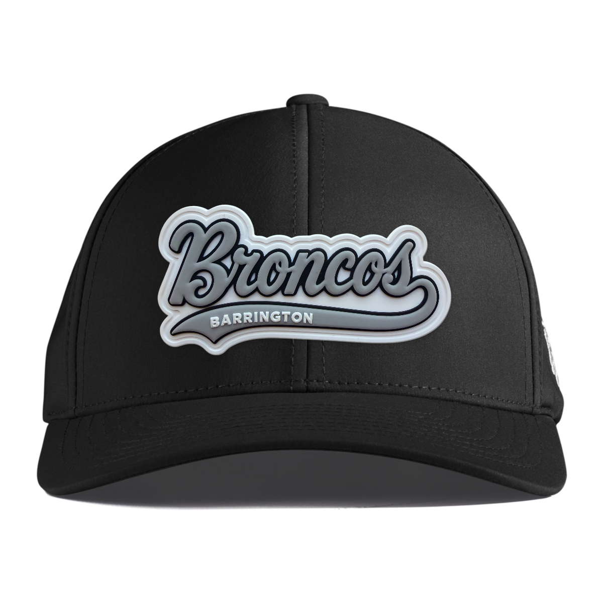 Script Broncos Performance Hat — Gray Patch, Black, front