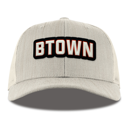 BTOWN Trucker, Heather Beige, front