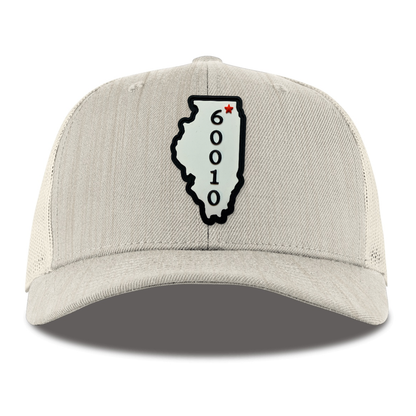 Illinois 60010 Trucker, Heather Beige, front